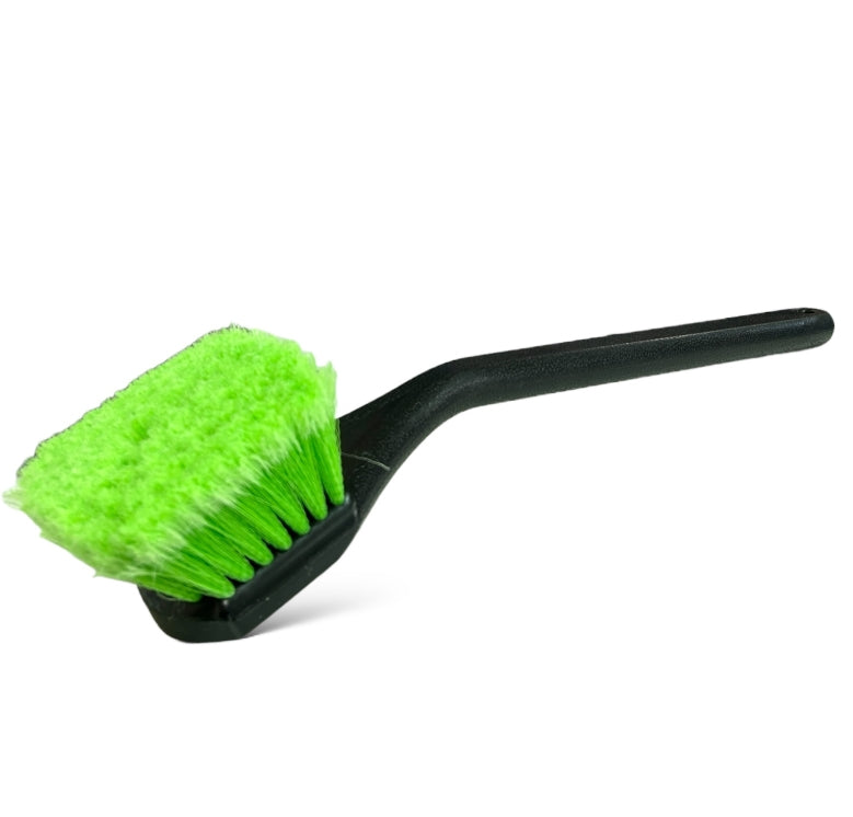 LONG CURVE HANDLE SOFT BRISTLES WHEEL BRUSH