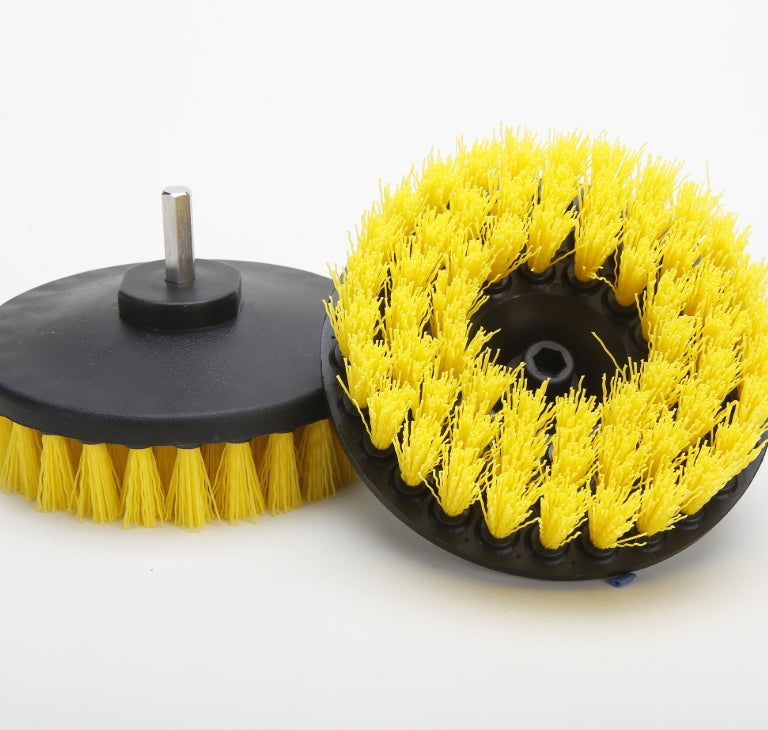POWER DRILL BRUSH 5 INCH YELLOW MEDIUM BRISTLES